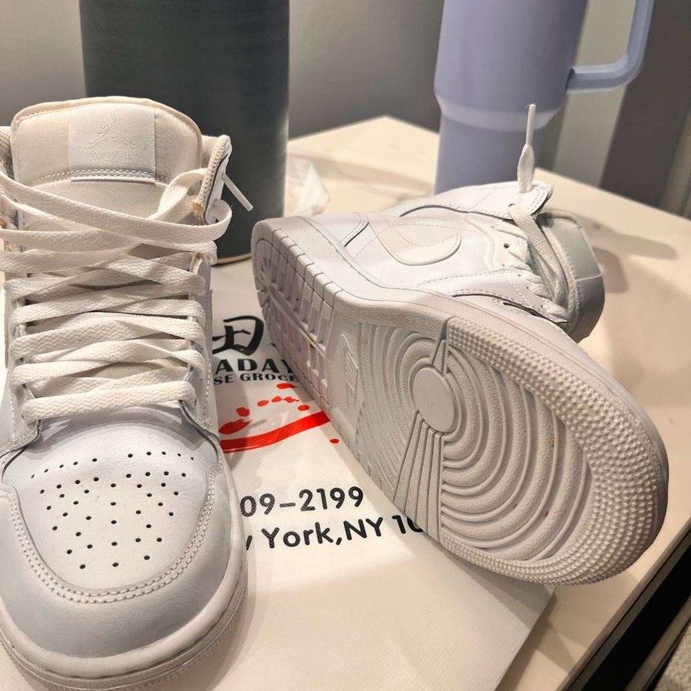 Jordan White High-Top Sneakers - Picture 2 of 5